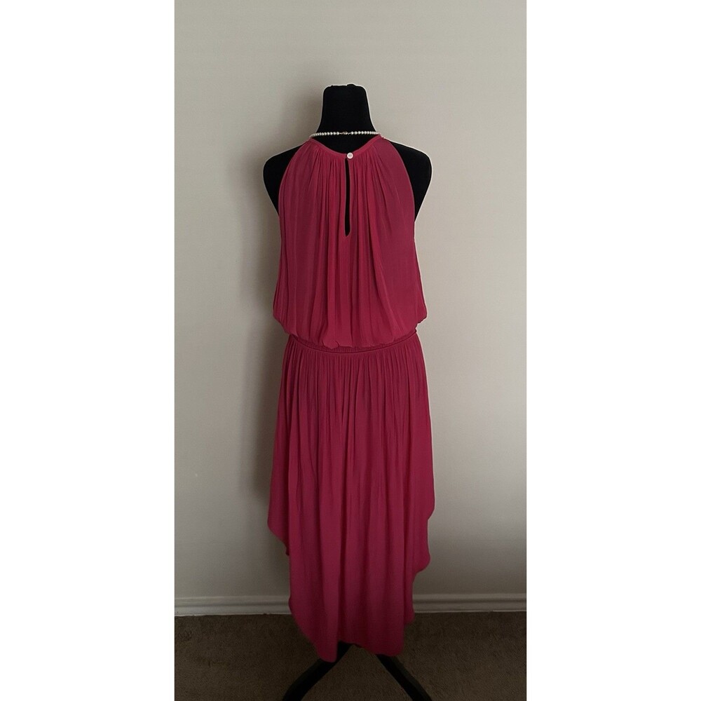 Ramy Brook New York Audrey Smocked MidiDress Women’s XS Satin Pink Orig $425 EUC - Picture 4 of 16